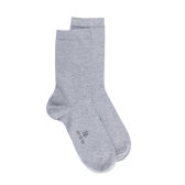 Chaussettes femme Soft Coton à bord souple - Gris Rocheux | Doré Doré