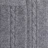 Mi-bas torsadés pour femme en laine et cachemire - Gris