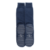 Chaussettes anti-dérapantes homme en coton - Bleu Caban | Doré Doré