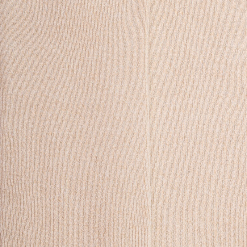 Chaussettes homme à côtes sans bord élastique en coton égyptien - Beige Lin | Doré Doré