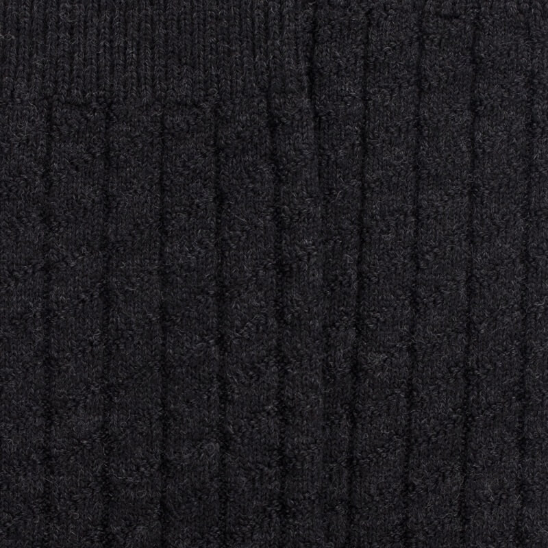 Mi-bas homme en laine épaisse - Gris anthracite | Doré Doré