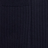 Mi-bas homme côtelés en laine mérinos - Bleu marine foncé | Doré Doré