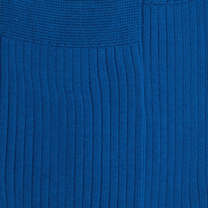 Chaussettes Homme côtelées en pur fil d'Ecosse - Bleu cosmos | Doré Doré
