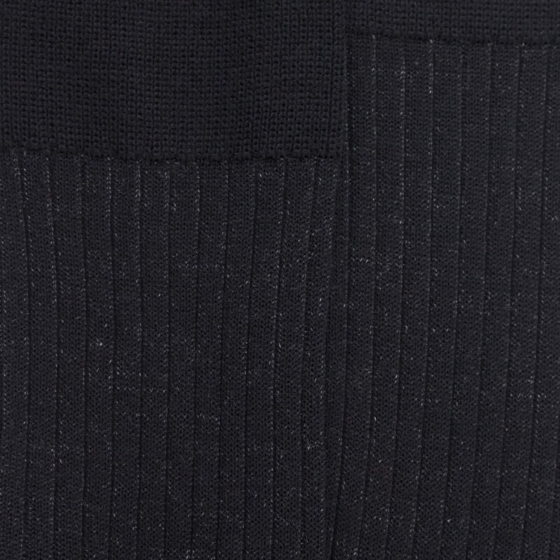 Chaussettes côtelé bicolores homme en laine et coton doux - Noir | Doré Doré