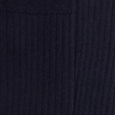 Chaussettes homme en 100% laine fine mérinos côtelées - Bleu foncé | Doré Doré