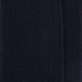 Chaussettes côtelées en laine Mérinos épaisse - Bleu foncé | Doré Doré