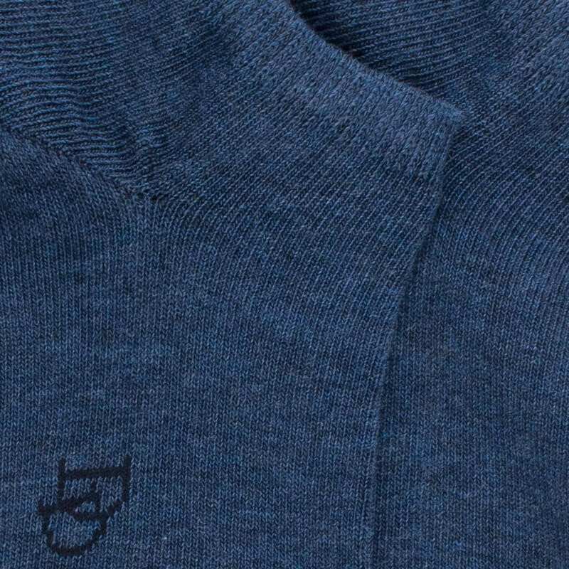 Socquettes enfant Eureka en coton égyptien - Bleu jean | Doré Doré