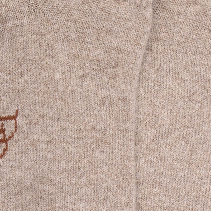 Socquettes femme en laine mérinos et cachemire - Beige chrysalide | Doré Doré