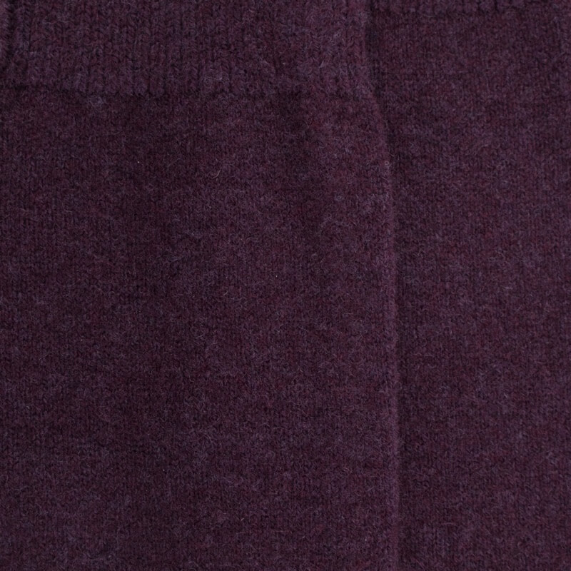 Mi-bas femme Douceur en laine et cachemire - Violet mûrier | Doré Doré