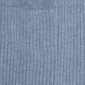 Chaussettes côtelées pour hommes en fil d'Ecosse 100% uni - Bleu Glacier | Doré Doré