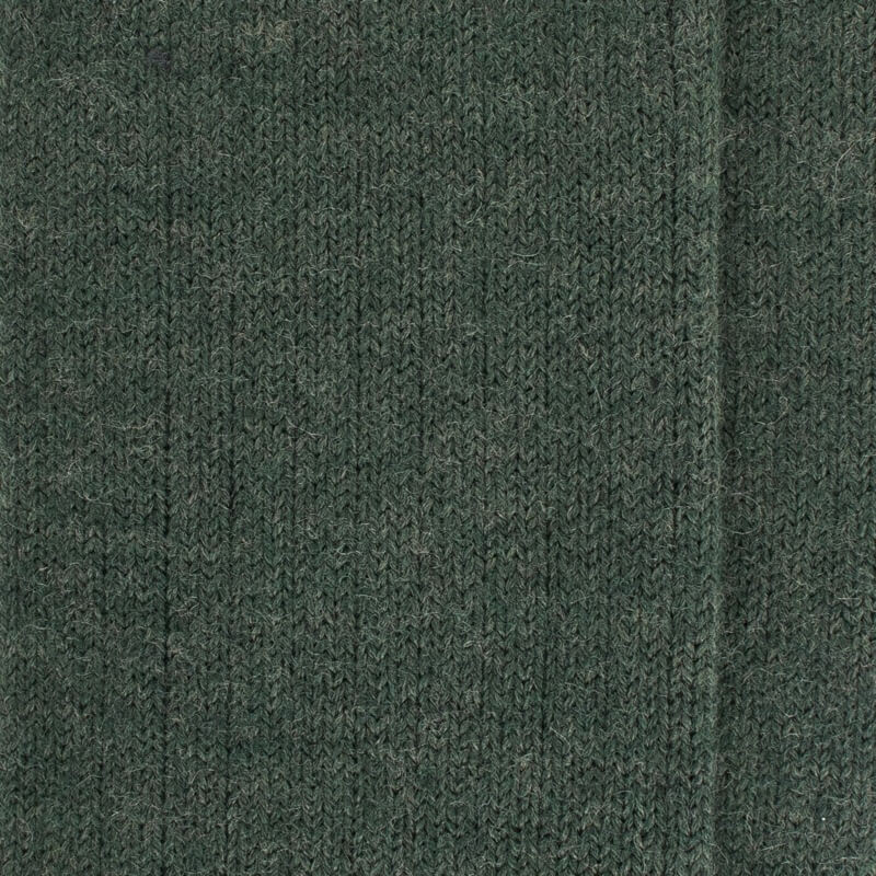 Chaussettes homme à côtes en laine - Vert thuya | Doré Doré