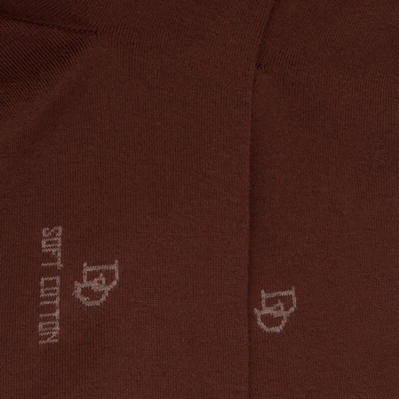 Mi-bas femme en coton doux - Marron | Doré Doré