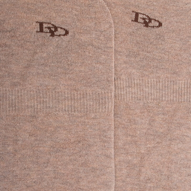Chaussettes invisibles homme en fil d'écosse et bandes anti-glisse - Beige | Doré Doré