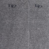 Chaussettes invisibles homme en fil d'écosse et bandes anti-glisse - Gris | Doré Doré