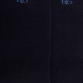 Chaussettes invisibles homme en coton bouclettes et bandes anti-glisse - Bleu marine | Doré Doré
