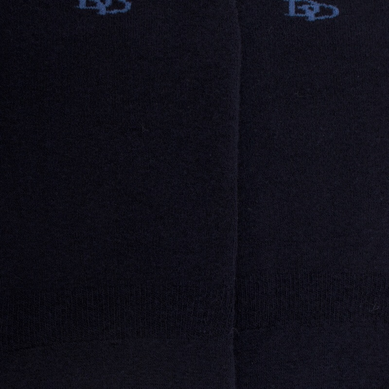 Chaussettes invisibles homme en coton bouclettes et bandes anti-glisse - Bleu marine | Doré Doré
