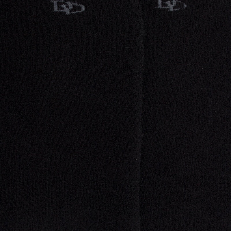 Chaussettes invisibles homme en coton bouclettes et bandes anti-glisse - Noir | Doré Doré