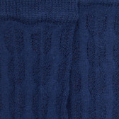 Mi-bas enfant ajourés en coton - Bleu Voilier | Doré Doré