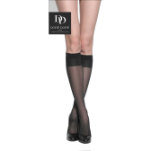 Mi-bas femme Matité Tonique 40 deniers - Aubergine | Doré Doré