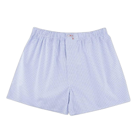 Caleçon homme en coton à motifs - Blanc & Bleu foncé | Doré Doré
