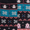 Chaussettes longues en coton pour femmes avec motif grec de Noël - Gris anthracite | Doré Doré