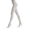 Collants en coton ajourés à effet brillant pour femmes - Beige Désert