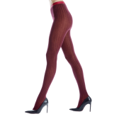 Collants pour femmes en coton côtelé - Couleur prune | Doré Doré