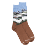 Chaussettes en coton pour hommes avec motifs de paysages de montagne - Terre