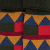 Chaussettes en coton à motifs géométriques pour enfants - Rouge Ponceau | Doré Doré