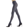 Collants unis pour femmes avec motifs de tresses verticales - Bleu Port