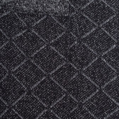 Chaussettes longues pour femmes en coton égyptien et cachemire avec effet brillant à motifs de diamants - Noir | Doré Doré