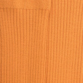 Chaussettes en laine unie côtelée pour femmes - Orange épices | Doré Doré