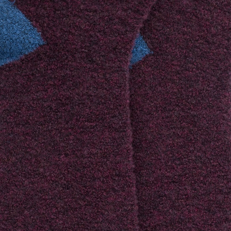 Chaussettes femme en laine polaire - Bordeaux & Bleu saphir | Doré Doré