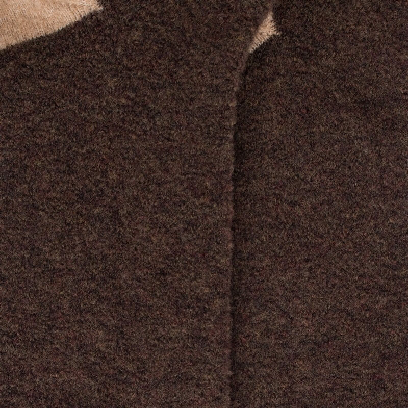 Chaussettes homme en laine polaire - Couleur café & Beige Désert | Doré Doré