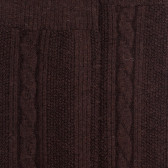 Mi-bas femme en laine et cachemire à motif torsadés - Marron Chocolat | Doré Doré