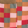 Chaussettes femme échiqiuer en coton égyptien - Camel & Beige baobab | Doré Doré