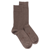 Chaussettes homme fines en coton égyptien - Blanc Grive | Doré Doré