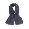 Écharpe pour homme en laine vierge à motifs rectangulaires bicolores. - Gris oxford & Bleu Voilier | Doré Doré