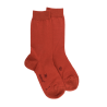 Chaussettes femme en laine et coton - Orange henné