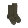 Chaussettes enfant en coton égyptien - Vert thuya