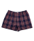 Caleçon homme en coton à motif - Bleu marine & Jaune Moutarde