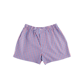Caleçon homme en coton à motif - Blanc & Rouge amarante | Doré Doré