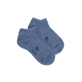 Socquettes enfant en coton égyptien - Bleu jean clair | Doré Doré