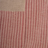 Chaussettes homme à côtes bicolores en fil d'Écosse - Beige Grège | Doré Doré