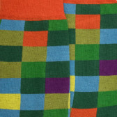 Chaussettes homme échiquier en coton - Vert & Orange | Doré Doré