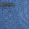 Socquettes femme ajourées en fil d'Écosse avec bord-côte contrasté effet brillant - Bleu Macadam | Doré Doré
