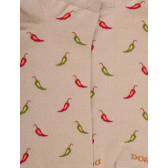 Chaussons pour hommes en fil d'Ecosse à motifs des piments - Beige Grège | Doré Doré