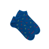 Chaussons pour hommes en fil d'Ecosse à motifs des piments - Bleu Cosmos