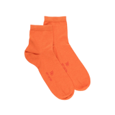 Socquettes en coton uni pour hommes - Oranger | Doré Doré