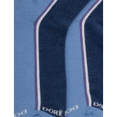 Socquettes en coton éponge à motifs colorés pour femmes - Bleu Macadam | Doré Doré